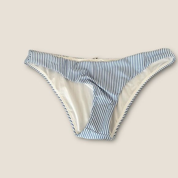 Blue & white striped bikini bottom size Medium, NWT - Picture 4 of 8